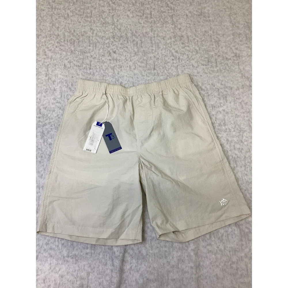 Southern Tide Boys XL 16 T3 Tide to Trail Shorts Khaki Tan Nylon Active Outdoor